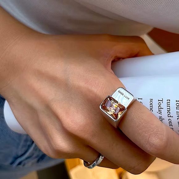 STERLING SILVER CITRINE RING - Picture 7 of 12